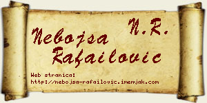 Nebojša Rafailović vizit kartica